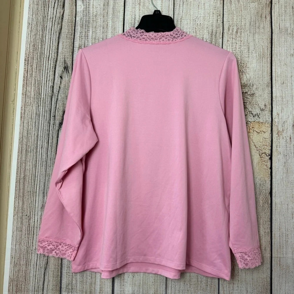Susan Graver Women’s pink lace tops size 1X - Picture 4 of 8